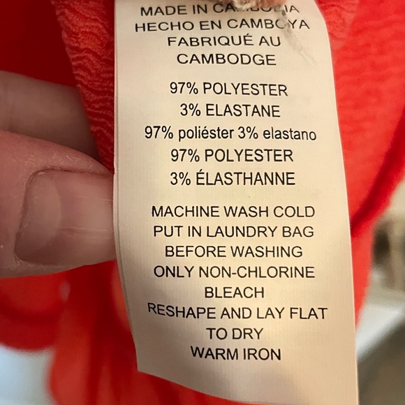 MICHAEL Michael Kors Crinkle Crepe Flutter Sleeve Midi Dress Sz Large EUC - Picture 5 of 5